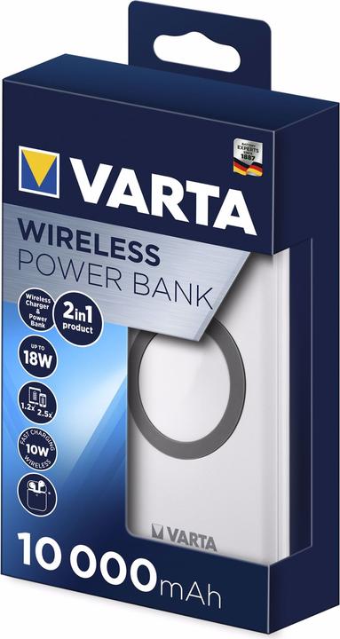 Actual product image Varta Wireless Power Bank (10000 mAh, 18 W, 37 Wh)