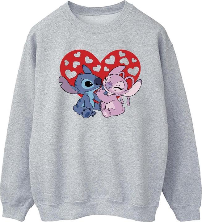Actual product image Disney Mens Lilo & Stitch Hearts Sweatshirt (M)