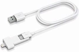 Actual product image Innergie MagiCable Duo - MFI Charge & Sync Cable - Micro USB + Lightning connector 0.8m (V2) (0.80 m)
