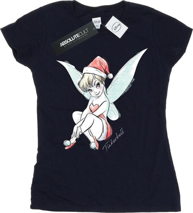 Actual product image Disney Womens/Ladies Tinkerbell Christmas Fairy Cotton T-Shirt (S)