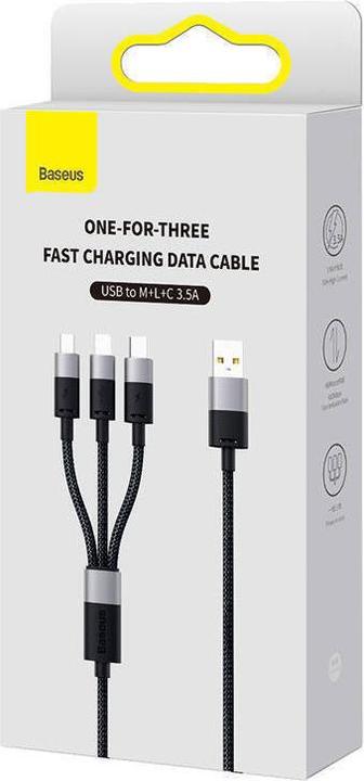 Productafbeelding Baseus StarSpeed Een-voor-Drie Snel Opladen Datakabel (0.60 m, USB 3.0)