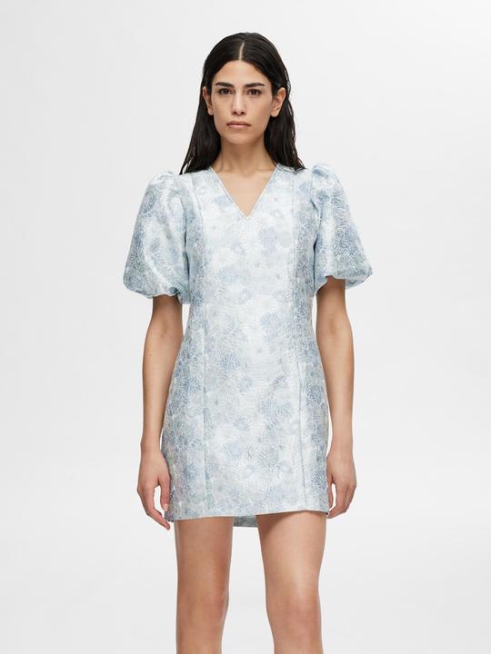 Actual product image Selected Femme Floral Jacquard Mini Dress (36)