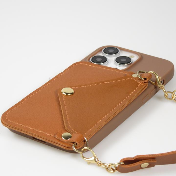 Immagine prodotto PhoneLook Coque Silicone soft touch avec pochette à cartes ou argent en cuir et lanière intégrée (Apple iPhone 14 Pro)