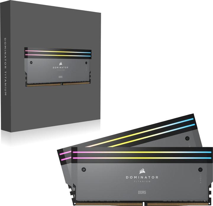 Actual product image Corsair Dominator Titanium (2 x 32GB, 0.01 MHz, DDR5 RAM, DIMM)