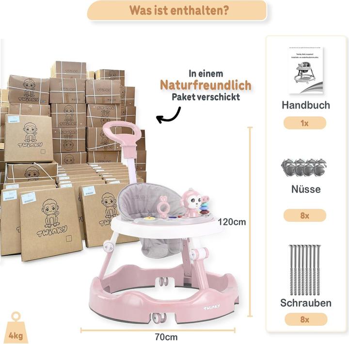 Immagine prodotto Twinky Lauflernwagen mit Spielset & Bodenmatte