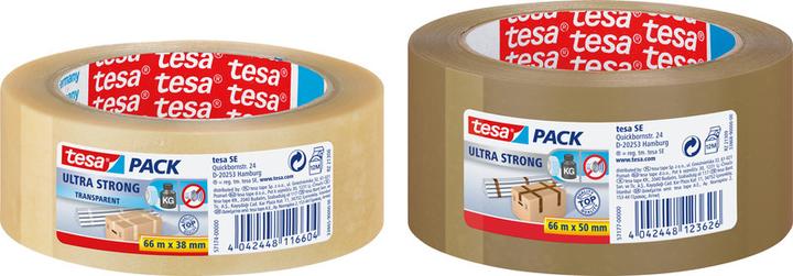 Immagine prodotto tesa tesapack Nastro per pacchi ULTRA STRONG - Nastro da imballaggio in PVC per imballaggi stretti e (110 mm)