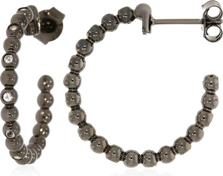 Immagine prodotto Xen Creole tempestate con topazio bianco di circa 0,40 carati. Rodio nero (Argento 925)