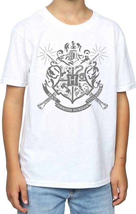 Immagine prodotto Hogwarts Badge Wands Maglietta Ragazzi (140, 146)