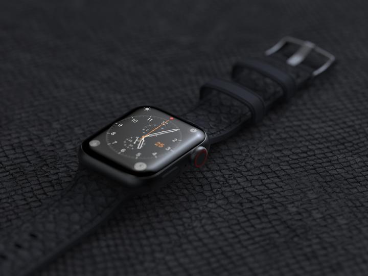 Image du produit Njord Bracelet en cuir de saumon Vindur Watch Strap for Apple Watch 44/45mm (45 mm, Cuir végétalien, Fermeture en acier inoxydable, Cuir de saumon)