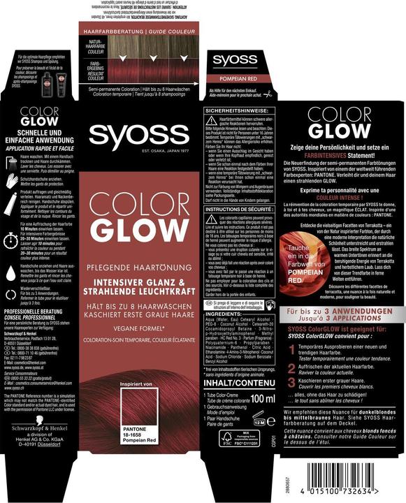 Produktbild Syoss Color Glow (18-1658 Pompeian Red Pantone)