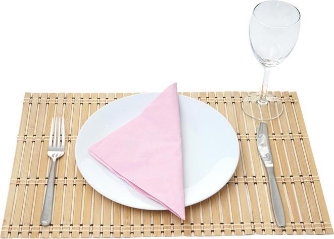 Actual product image Mendler 6-piece placemat, bamboo washable 45x30cm - light brown (6 x, 45 x 30 cm)