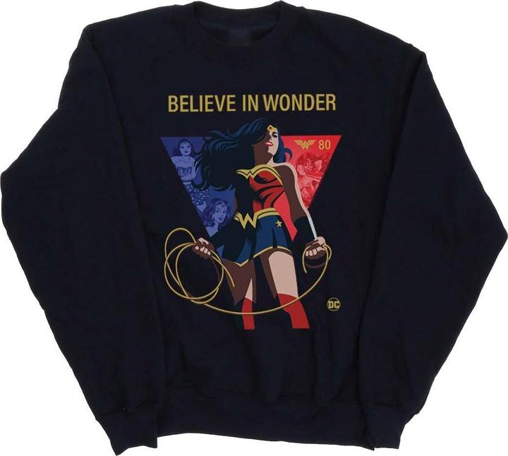 Wonder Woman 80th Anniversary Believe In Wonder Pose Sweatshirt