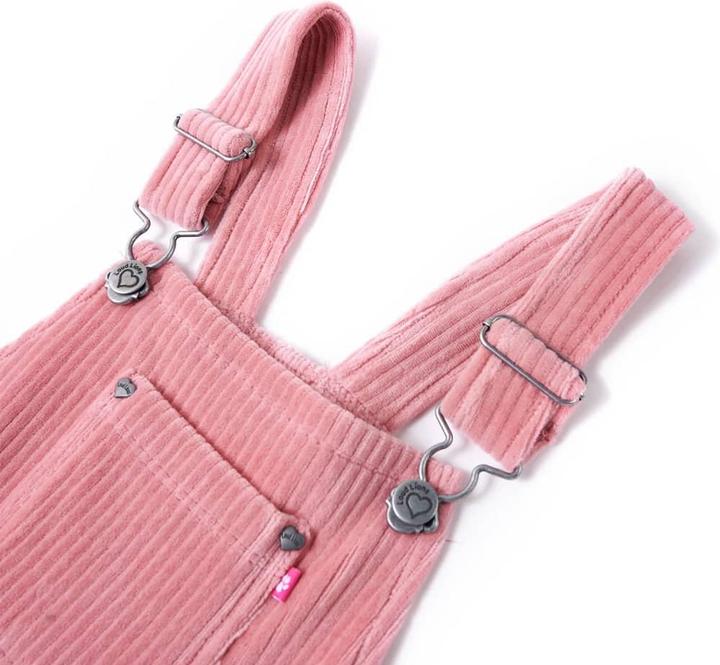 Produktbild VidaXL Kinder-Latzkleid Cord Hellrosa 128,Material: 58 % Baumwolle (128)