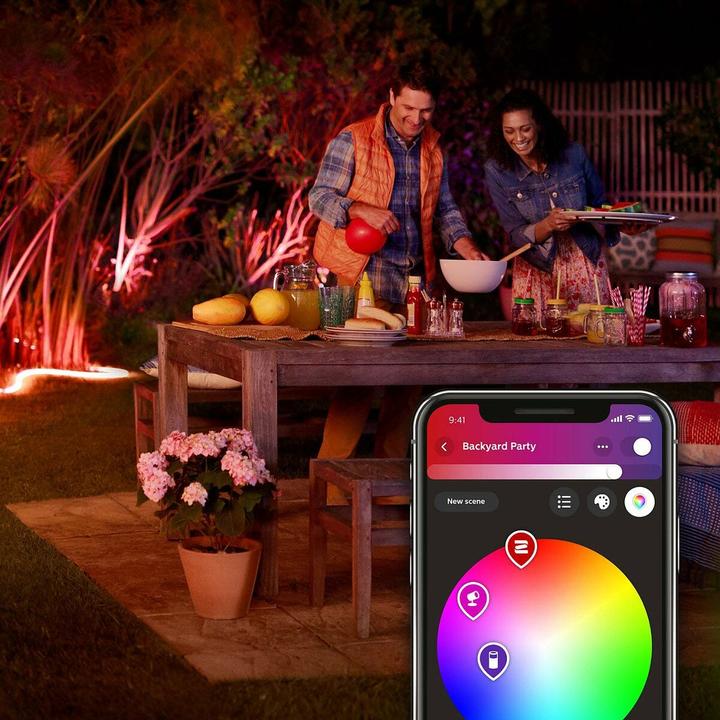Produktbild Philips Hue Outdoor Lightstrip 5m DE-Stecker (Mehrfarbig, 500 cm, Outdoor)