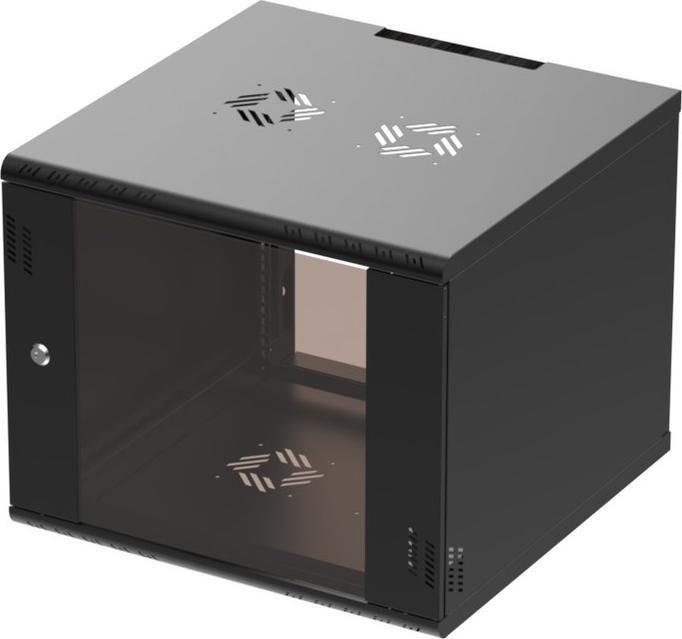 Produktbild Extralink PREMIUM 9U 600X600 WALL-MOUNTED RACKMOUNT CABINET BLACK (9 HE, 19 Zoll Rack)