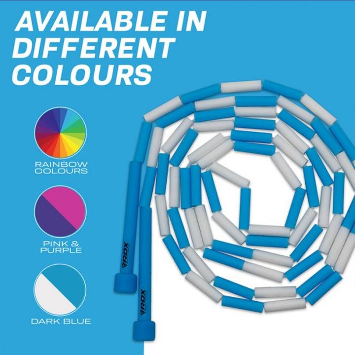Actual product image Rdx Skipping Rope Kids Segmented Adjustable Dark Blue-10Ft (15701) (304 cm)
