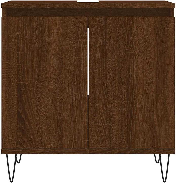 Produktbild VidaXL Badschrank Braun Eichen-Optik 58x33x60 cm Holzwerkstoff (58 x 33 x 60 cm)