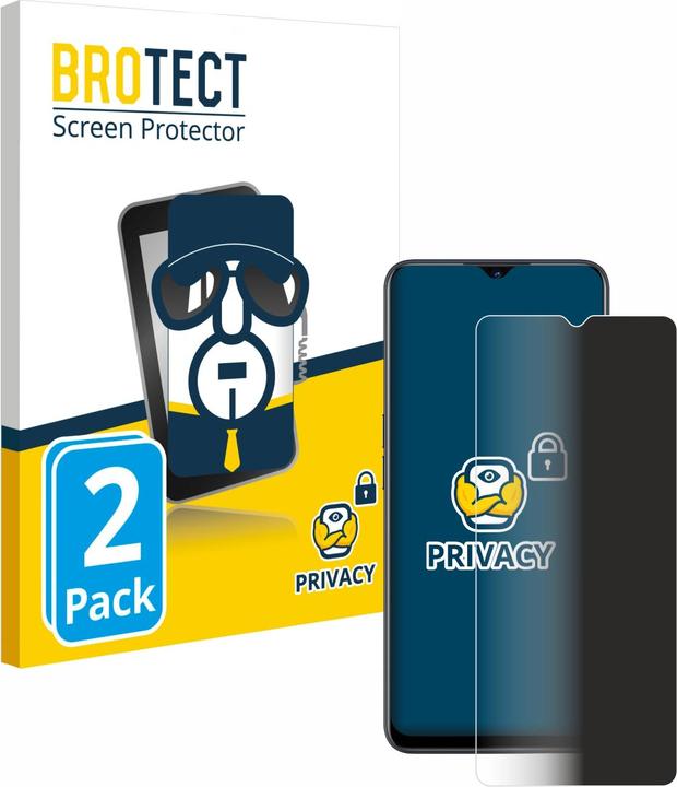 Produktbild BROTECT Sichtschutzfolie Anti-Spy Privacy Folie Blaulicht-Schutz (2 Stück, Oppo Find X2 Lite)