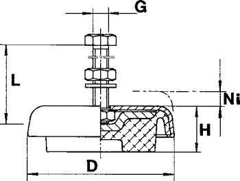 Image du produit Magni LEVEL-MOUNT Palier de machine 4000kg LM 5-55 EFFBE