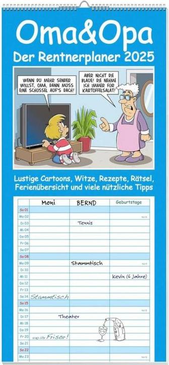 Actual product image Grandma & Grandpa - The pensioner planner 2025 (21 x 45 cm, German)