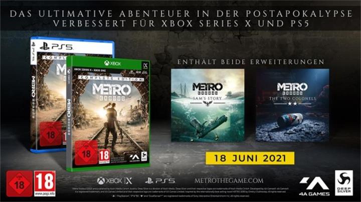 Actual product image Deep Silver Metro Exodus: Complete Edition (Xbox Series X, Xbox One X, DE)