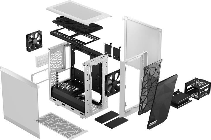 Actual product image Fractal Meshify 2 Mini White TG Clear Tint - white (mATX, Mini-ITX, Mini-DTX, DTX)