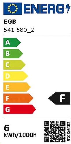 Etichetta energetica EGB Goccia del filamento l. Ra>95 opaco E27 5,5W 470lm (E27, 5.50 W, 470 lm, 1 x, F)