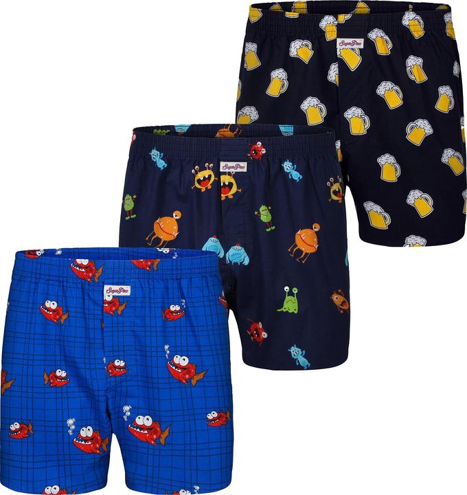 Produktbild Sugar Pine Boxer Motiv Print Mix (M, 3er Pack)
