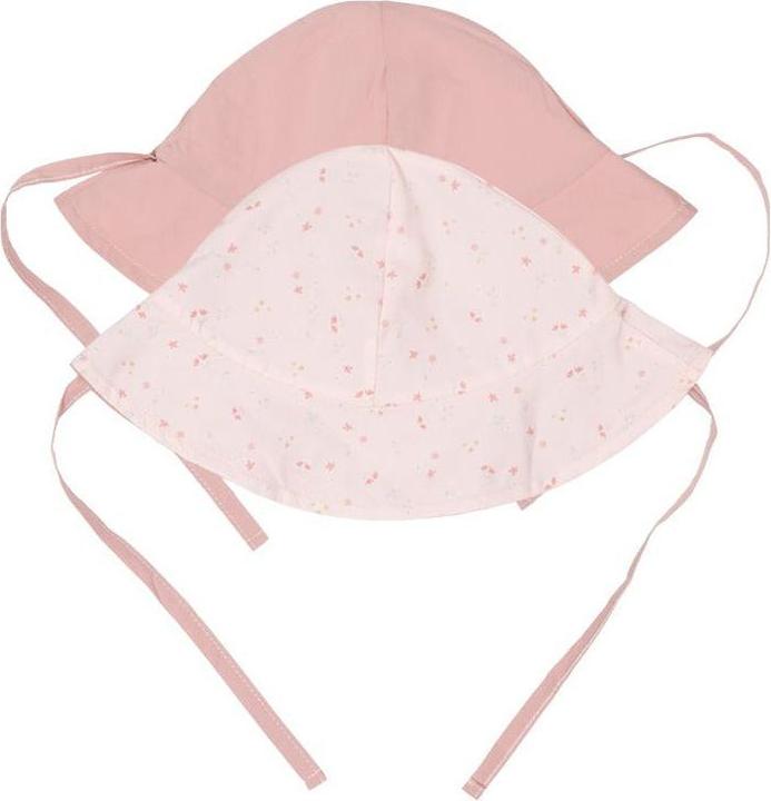 Actual product image Little Dutch Reversible hat Pink Flowers / Vintage Pink - size 2 (2)