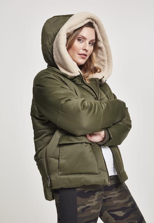Actual product image Urban Classics Ladies Sherpa Hooded Jacket (L)