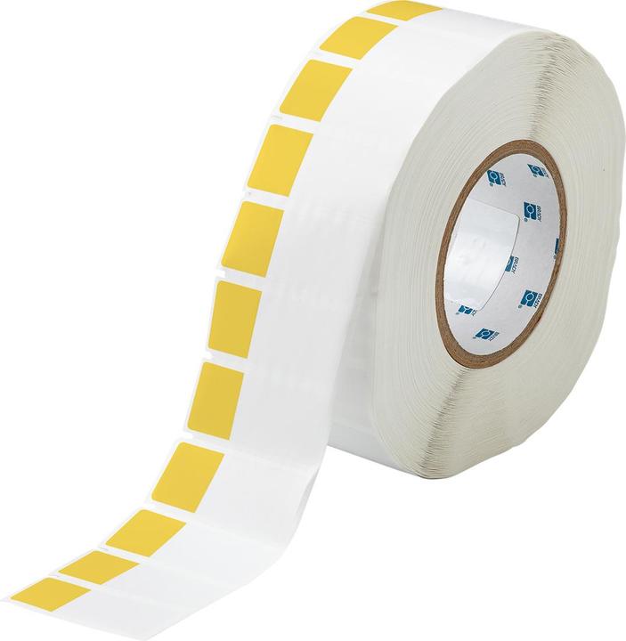 Immagine prodotto Brady THT-64-427-3-YL, vinile autolaminante, giallo/trasparente, 25,40 x 19,05(57,15) mm, perma