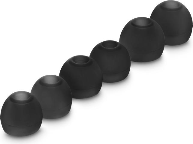 Produktbild Hama Silikon-Ersatzohrpolster, Grösse S - L, 6 Stück, Schwarz