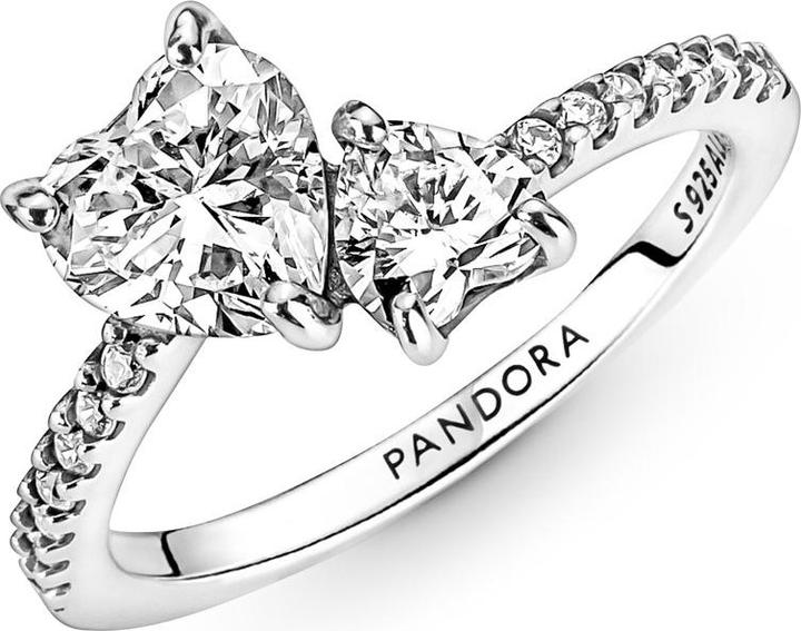 Immagine prodotto Pandora Anello scintillante a doppio cuore (60, 925 Argento)