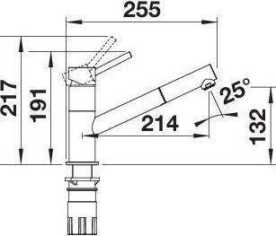 Produktbild Blanco KANO-S anthrazit/chrom | Niederdruck | Mit herausziehbarem Schlauch | Rückflussverhinderer |