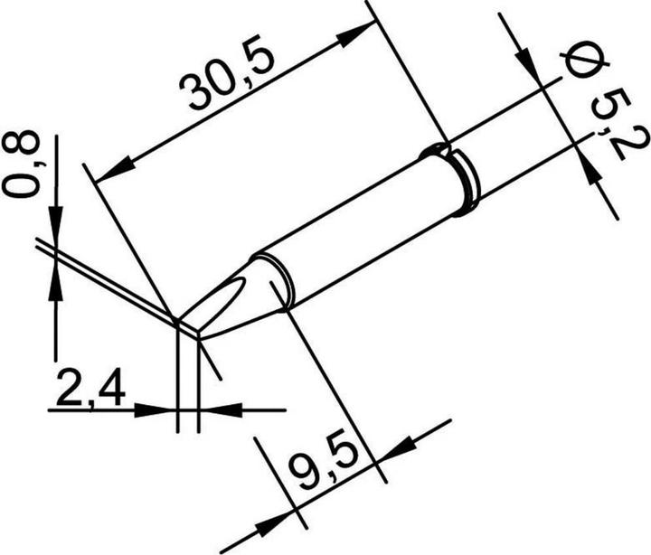 Image du produit Kurtz Ersa Panne à souder Ersadur sans plomb, 2,4mm (Panne de soudure)