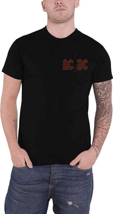 Actual product image AC/DC Unisex Adult Hard As Rock Back Print T-Shirt (XL)