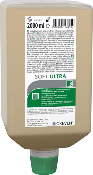 Image du produit PGP Nettoyage spécial des mains GREVEN® SOFT ULTRA 2 l (Savon liquide, 2000 ml)