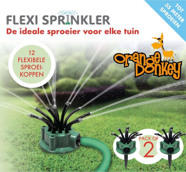 Actual product image Orange Donkey 2-pack Flexi Point Garden spinkler (Sprinkler system)