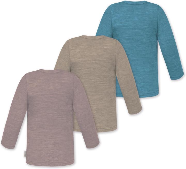 Image du produit Normani Lot de 3 manches longues bébé mérinos "Taupo" - 9475 (110)