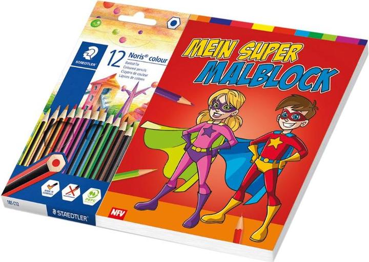 Actual product image My Super Colouring Pad incl. 12 Staedtler Crayons