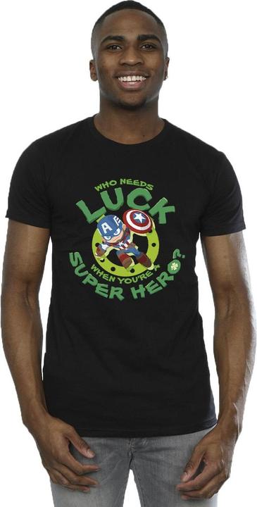 Image du produit - T-shirt ST PATRICK'S DAY CAPTAIN AMERICA LUCK - Homme (3XL)