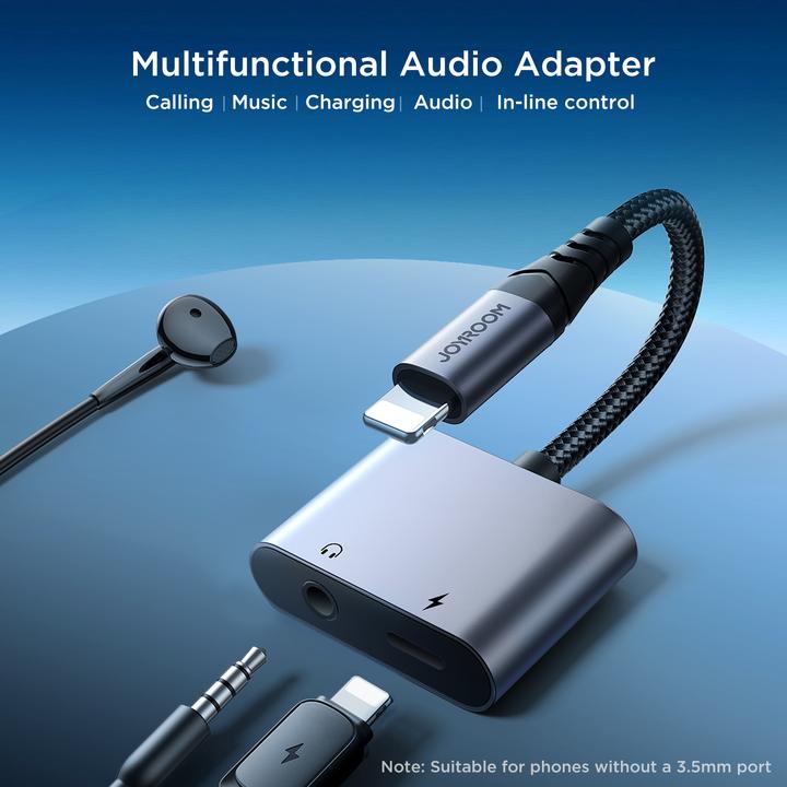 Immagine prodotto Joyroom SY-L01 Adattatore DAC da Lightning a Lightning / mini jack da 3,5 mm 2 in 1 (Lightning, Jack da 3.5mm)