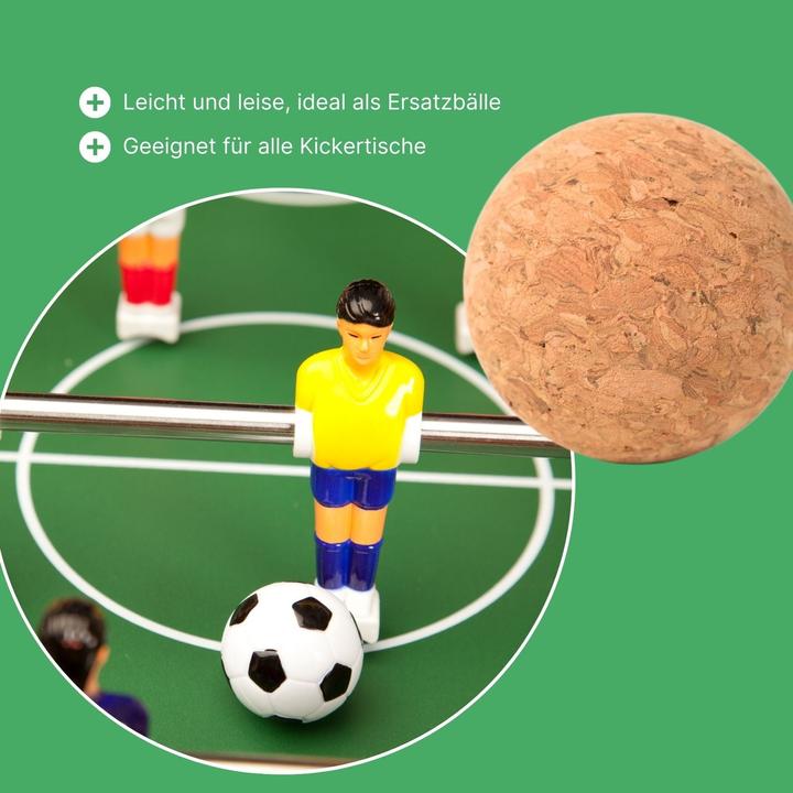 Image du produit Hermex Lot de 8 ballons de football de table en liège Mini ballons de football Ballons de football de