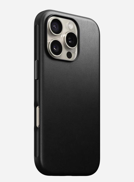 Actual product image Nomad Modern Leather Case iPhone 16 Pro Black (Apple iPhone 16 Pro)