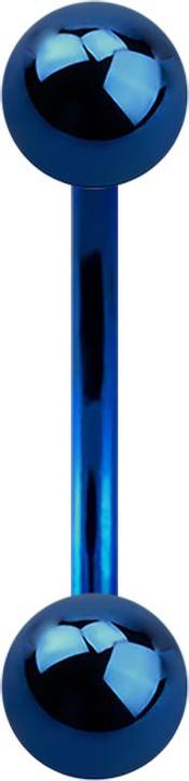 Star Piercing Micro Banane dunkelblau Innengewinde mit zwei Kugeln dunkelblau (Titan G23)