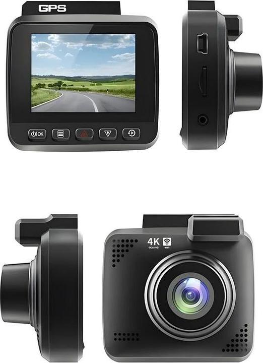 Produktbild Hermex 4K Dual-Dashcam Onboard-Kamera Autofront-Kamera Nachtsichtkamera Auto (Nachtsicht, GPS-Empfänger, Eingebautes Display, WLAN, UHD 4K)