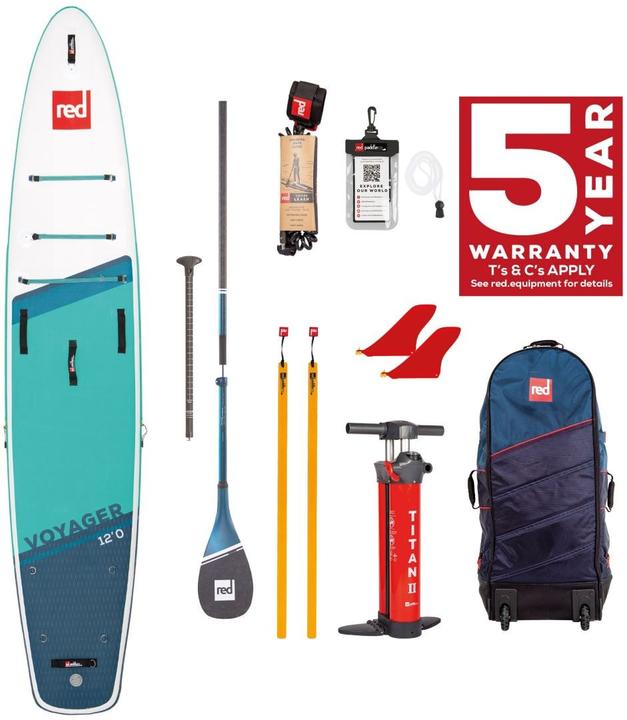 Red Paddle Aufblasbares SUP 12' *28" Voyager Set mit Paddel (12')