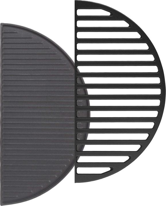Image du produit Wiltec 2x Gusseisen Grillrost und Grillplatte Grill Rost Grillzubehör BBQ Gussrost