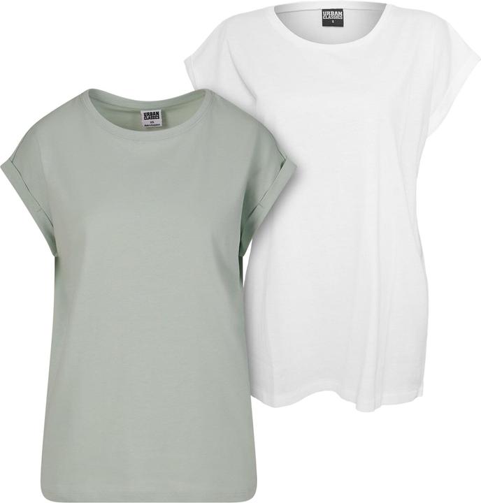 Urban Classics Ladies Extended Shoulder Tee 2-Pack - 6524 (XS)
