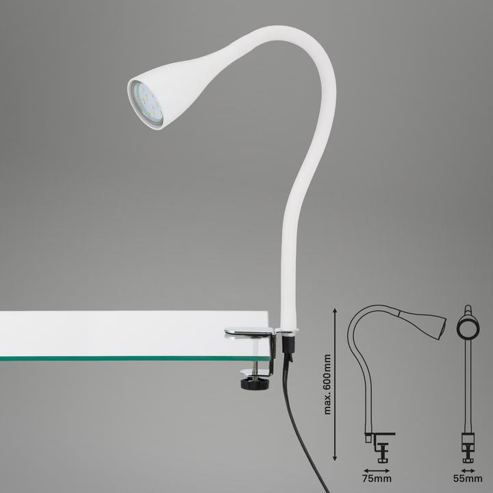 Image du produit Briloner Lampe LED à pince, blanc, 1xLED/GU10/3W (250 lm, GU10)